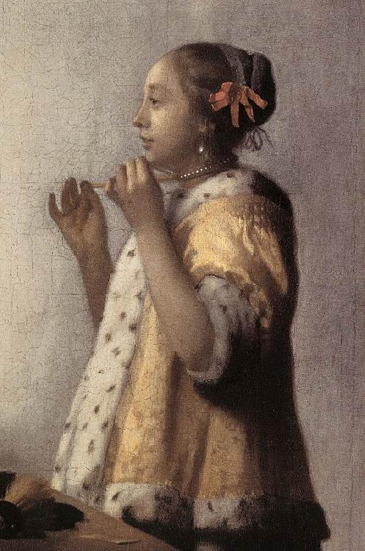 VERMEER VAN DELFT, Jan Woman with a Pearl Necklace (detail)  gff Germany oil painting art